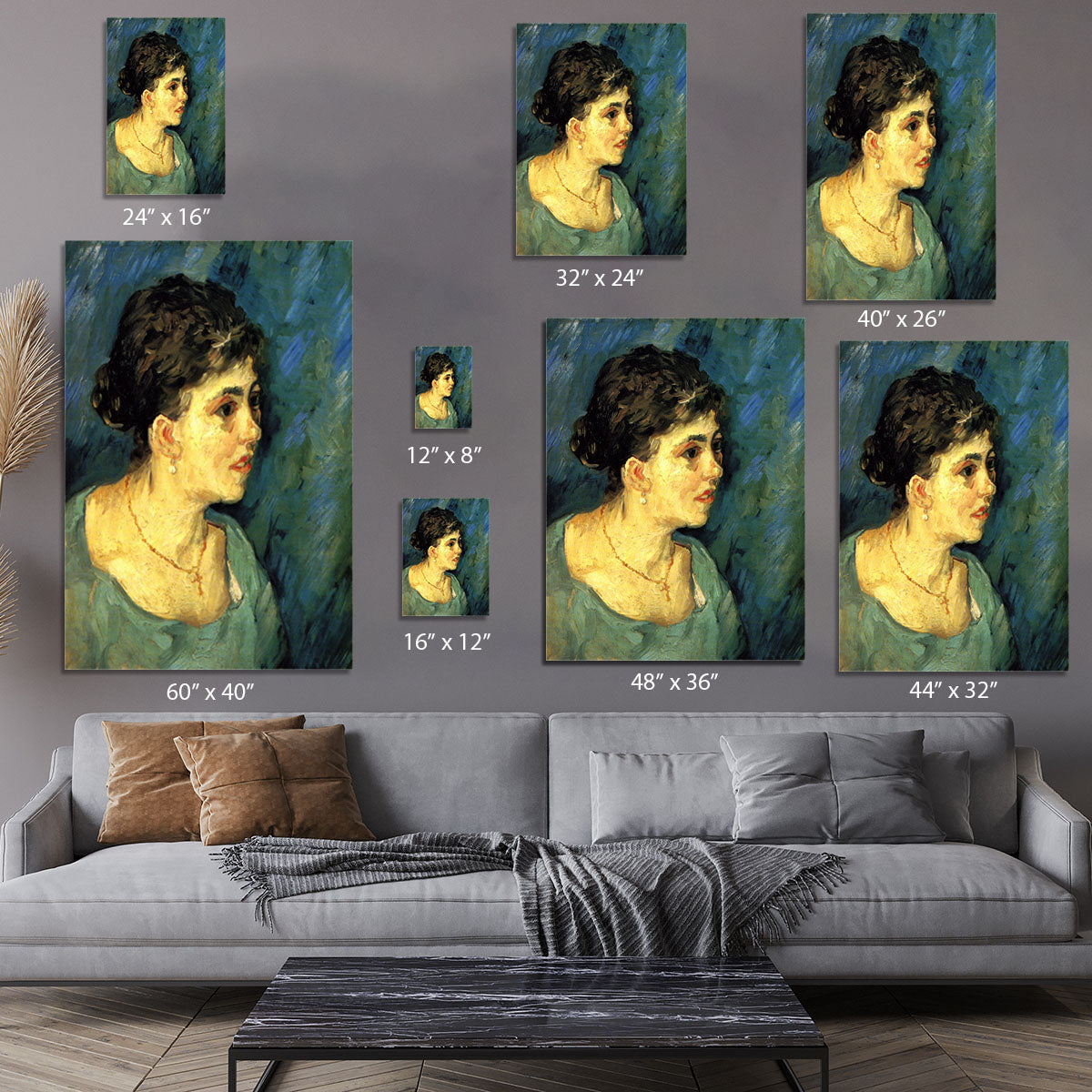 Portrait of Woman in Blue by Van Gogh Canvas Print or Poster - Canvas Art Rocks - 7