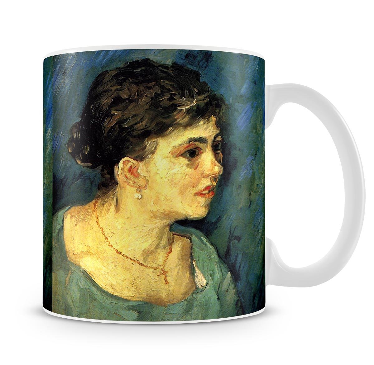 Portrait of Woman in Blue by Van Gogh Mug - Canvas Art Rocks - 4