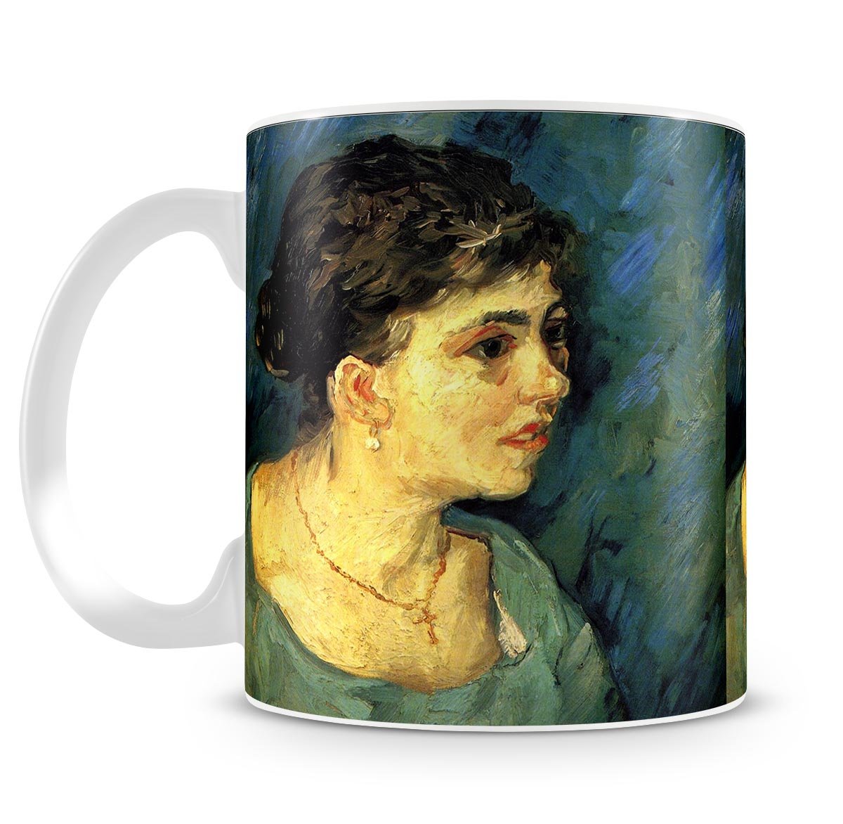 Portrait of Woman in Blue by Van Gogh Mug - Canvas Art Rocks - 4