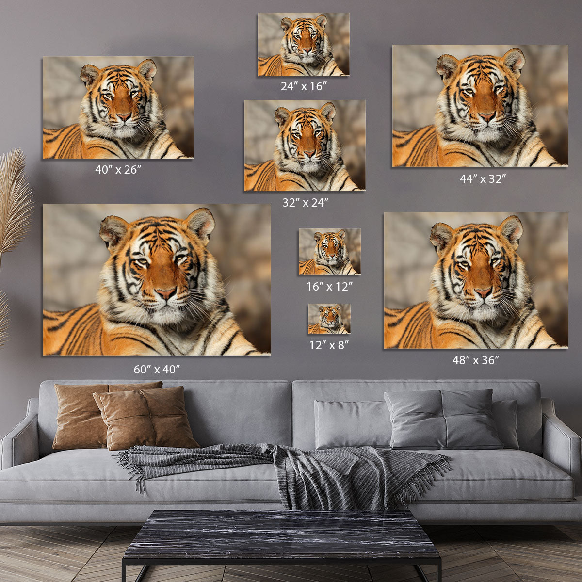 Portrait of a Bengal tiger Canvas Print or Poster - Canvas Art Rocks - 7