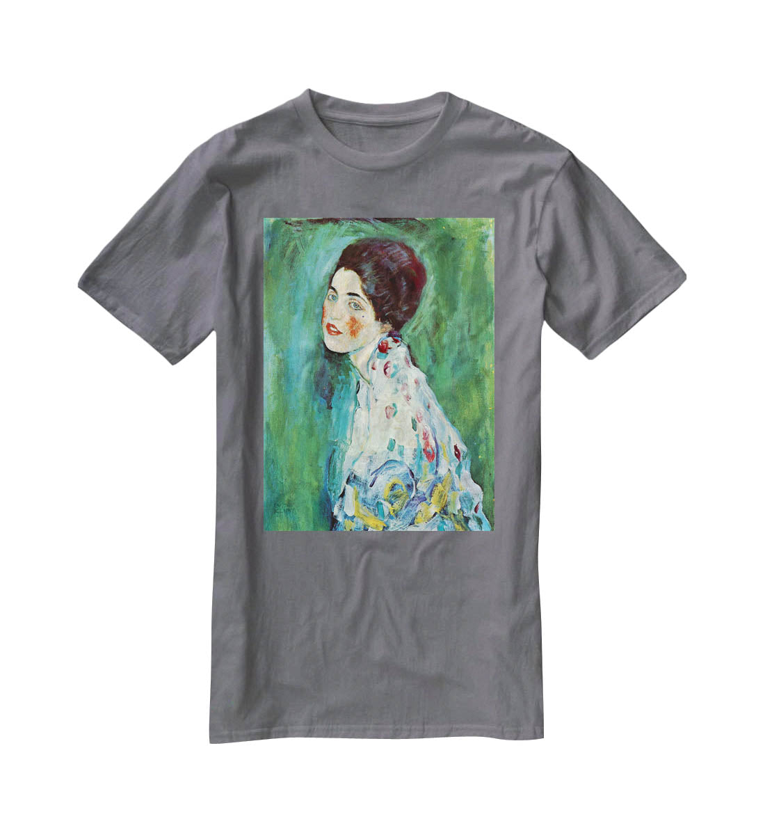 Portrait of a Lady by Klimt T-Shirt - Canvas Art Rocks - 3