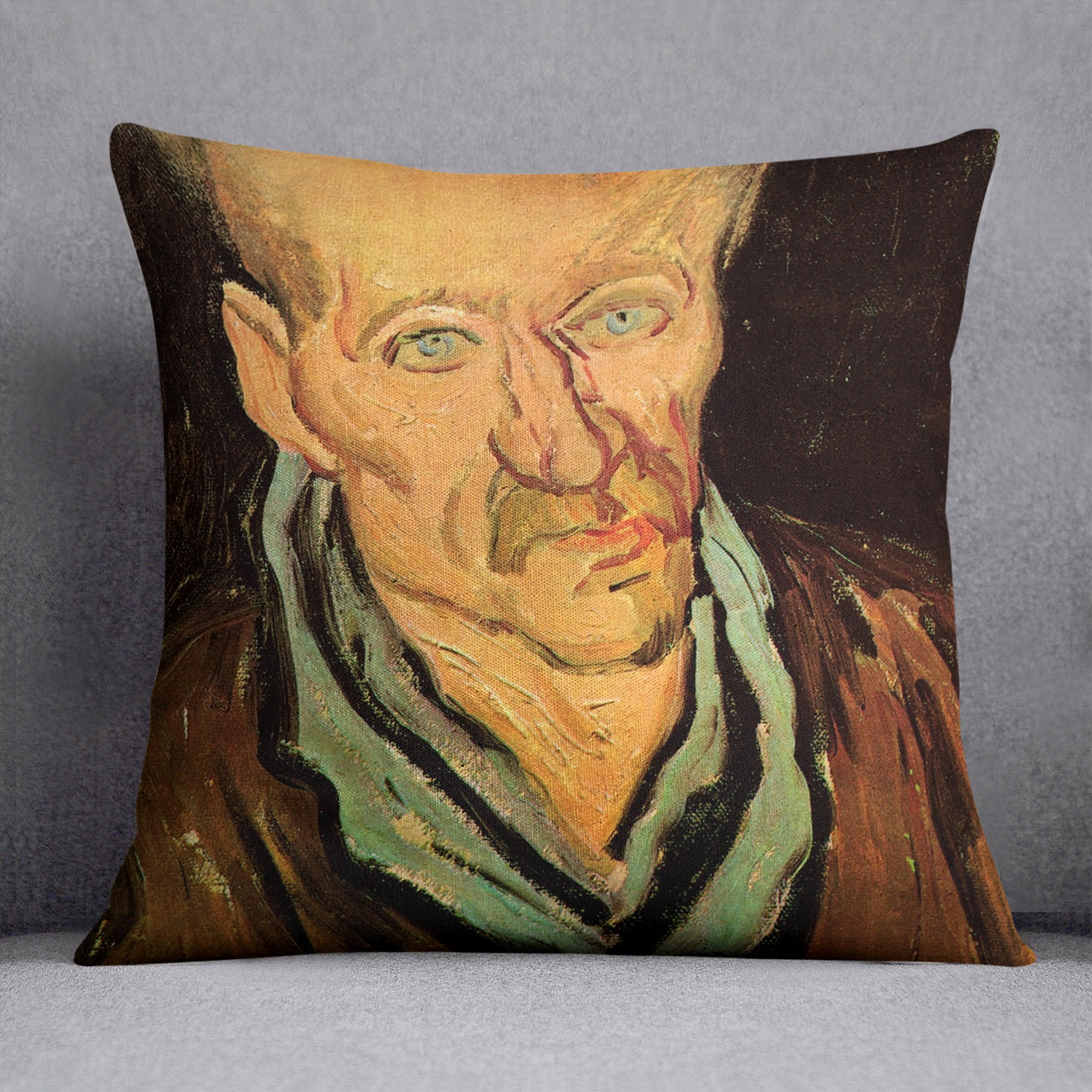 Portrait of a Patient in Saint-Paul Hospital by Van Gogh Cushion