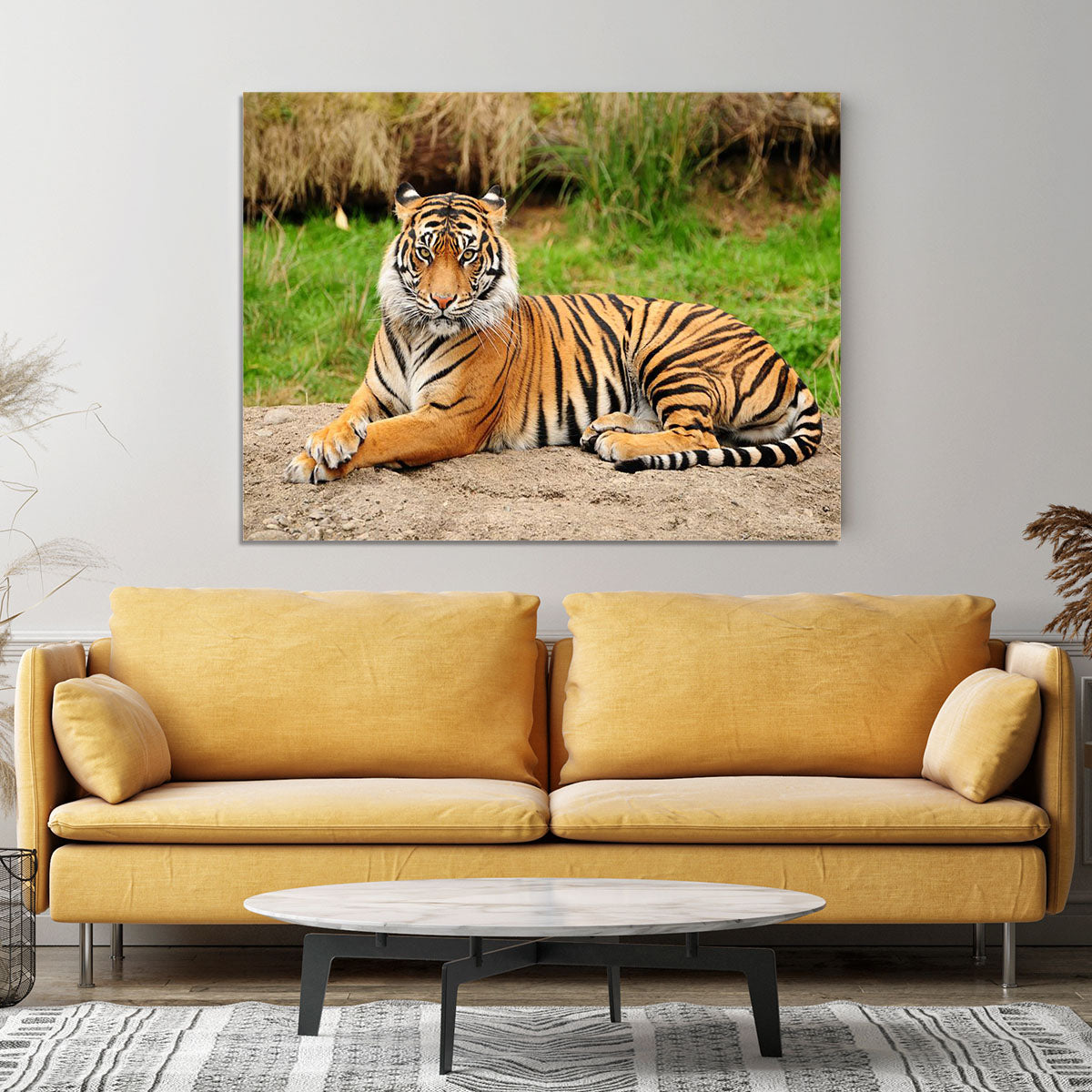 Portrait of a Royal Bengal tiger alert Canvas Print or Poster - Canvas Art Rocks - 4