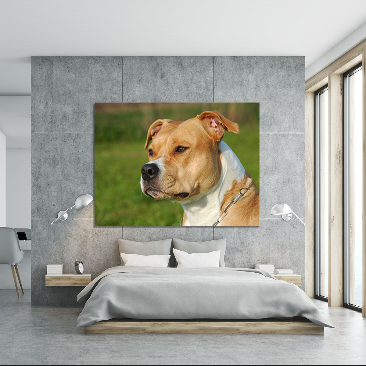 Portrait of a beautiful female purebred American Staffordshire Terrier Canvas Print or Poster - Canvas Art Rocks - 5