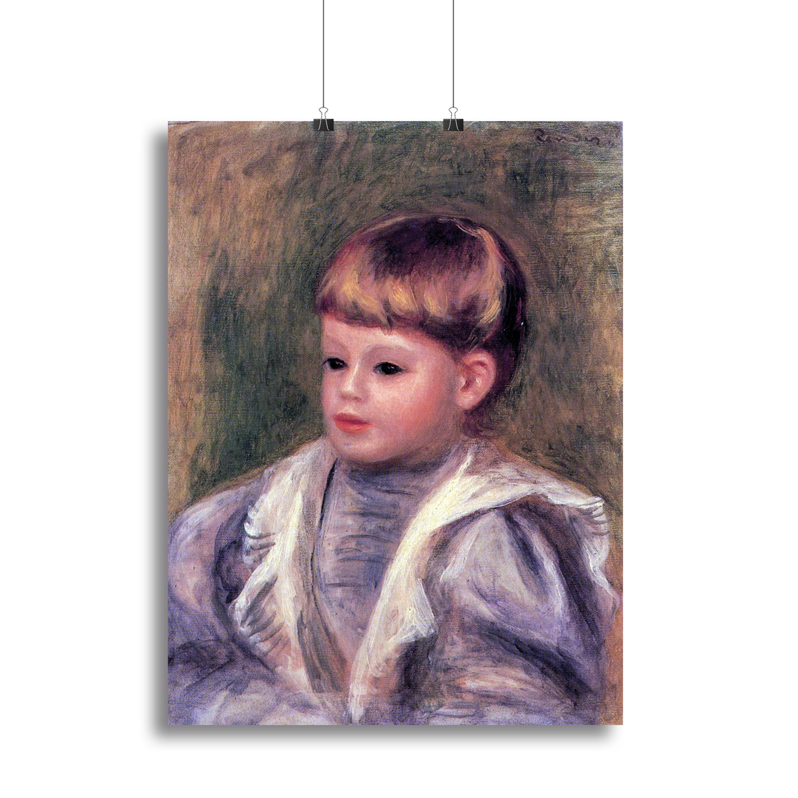 Portrait of a child Philippe Gangnat by Renoir Canvas Print or Poster - Canvas Art Rocks - 2