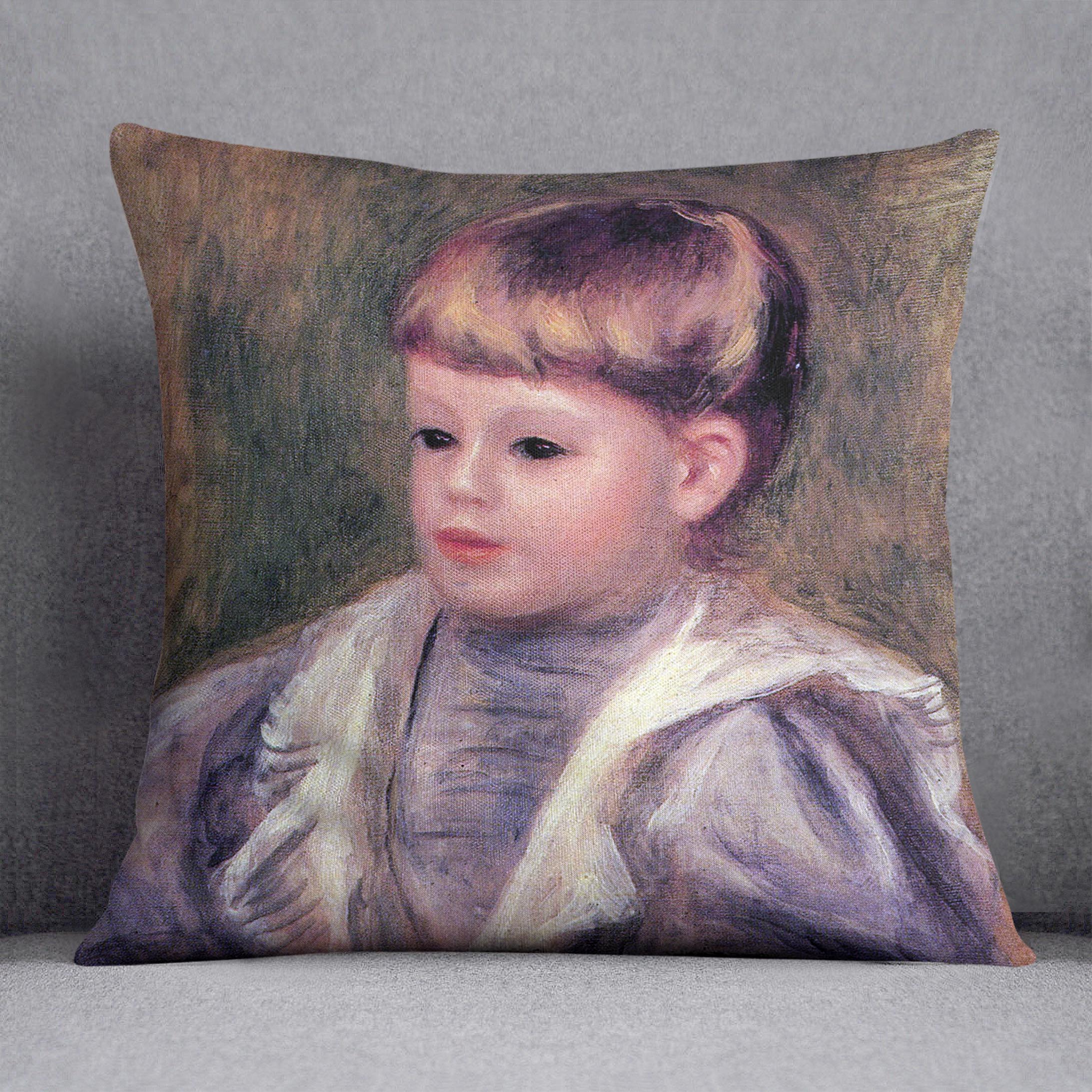 Portrait of a child Philippe Gangnat by Renoir Cushion