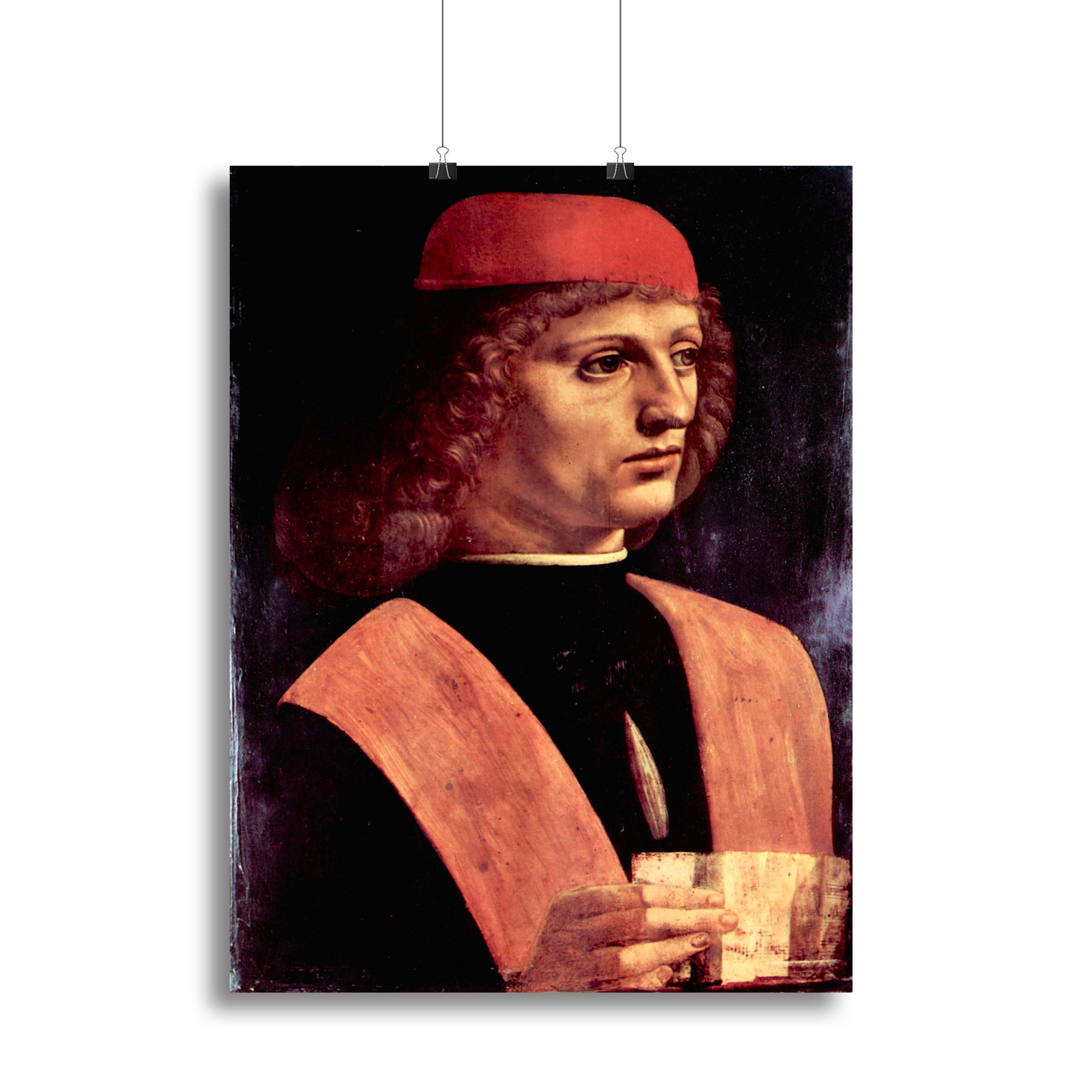 Portrait of a musician by Da Vinci Canvas Print or Poster - Canvas Art Rocks - 2