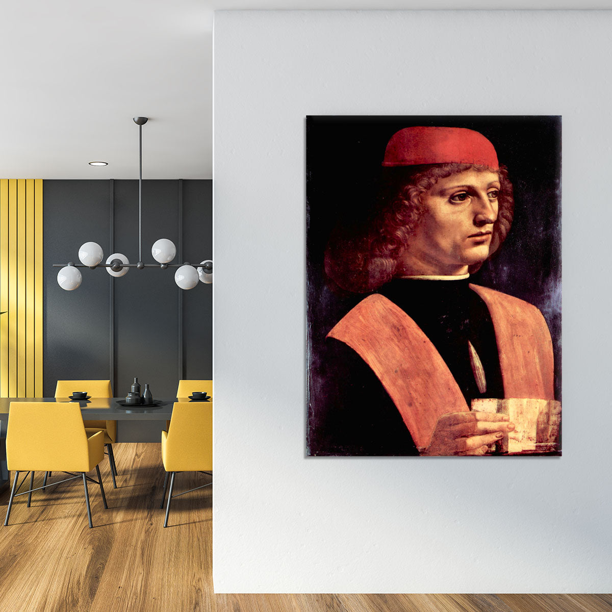 Portrait of a musician by Da Vinci Canvas Print or Poster - Canvas Art Rocks - 4