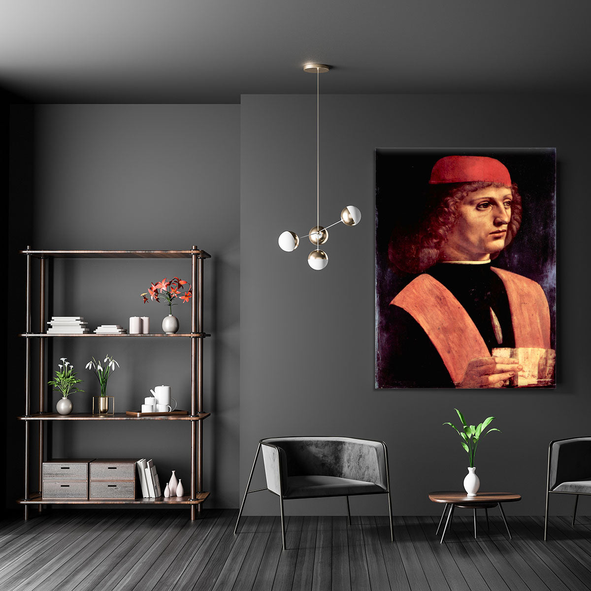 Portrait of a musician by Da Vinci Canvas Print or Poster - Canvas Art Rocks - 5