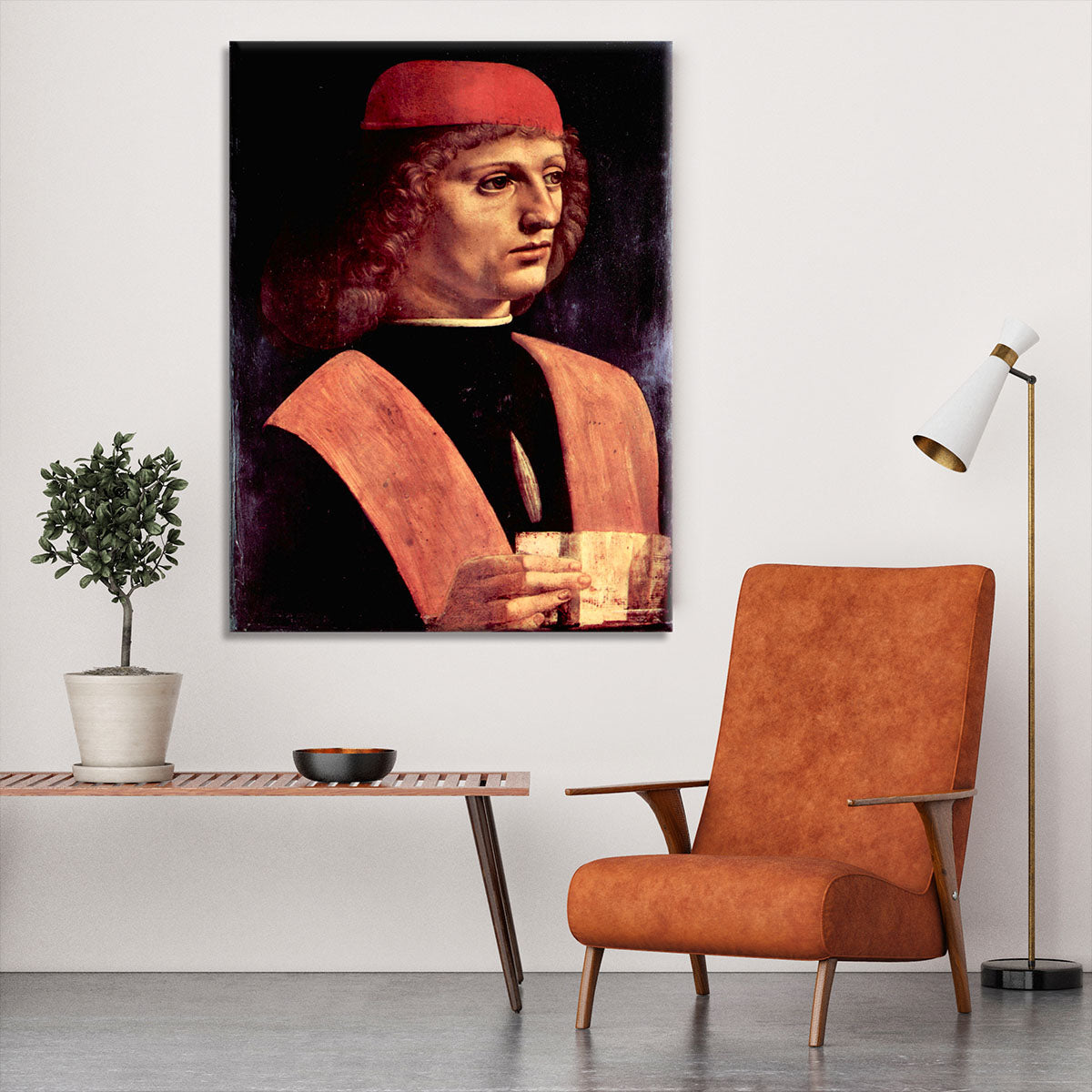Portrait of a musician by Da Vinci Canvas Print or Poster - Canvas Art Rocks - 6