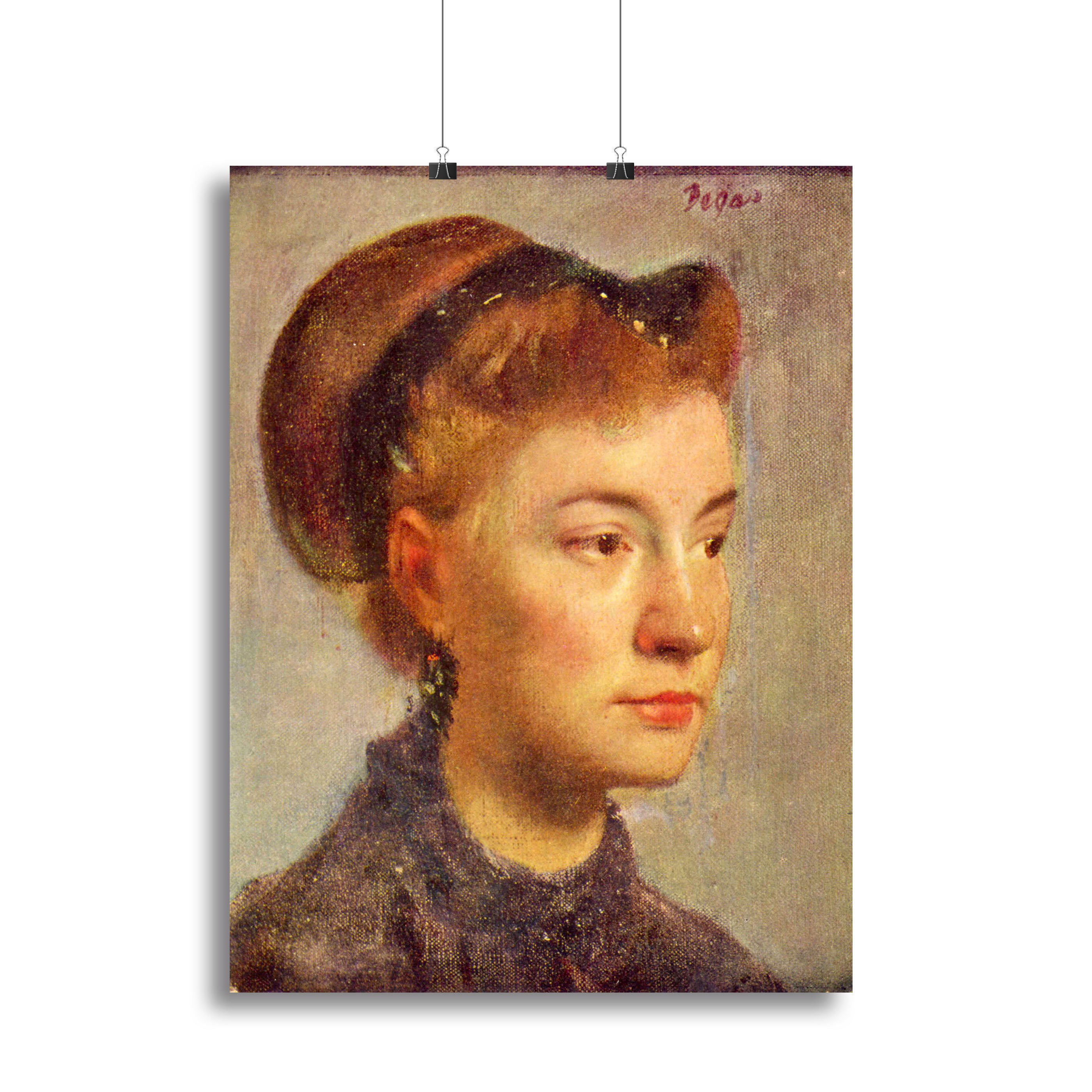Portrait of a young Lady by Degas Canvas Print or Poster - Canvas Art Rocks - 2