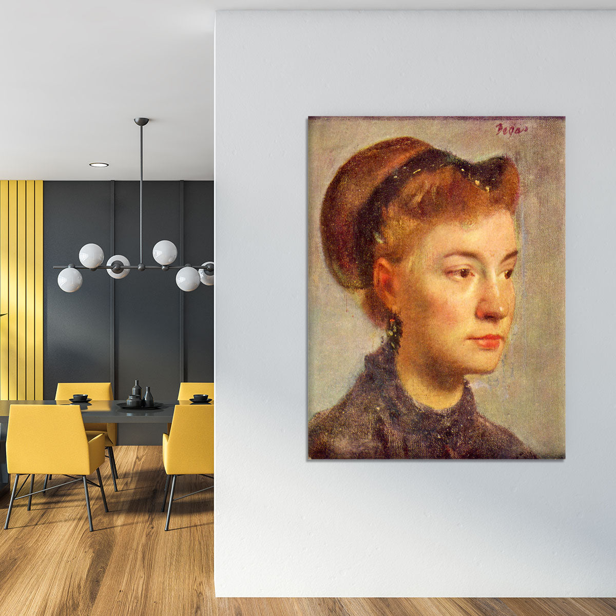 Portrait of a young Lady by Degas Canvas Print or Poster - Canvas Art Rocks - 4
