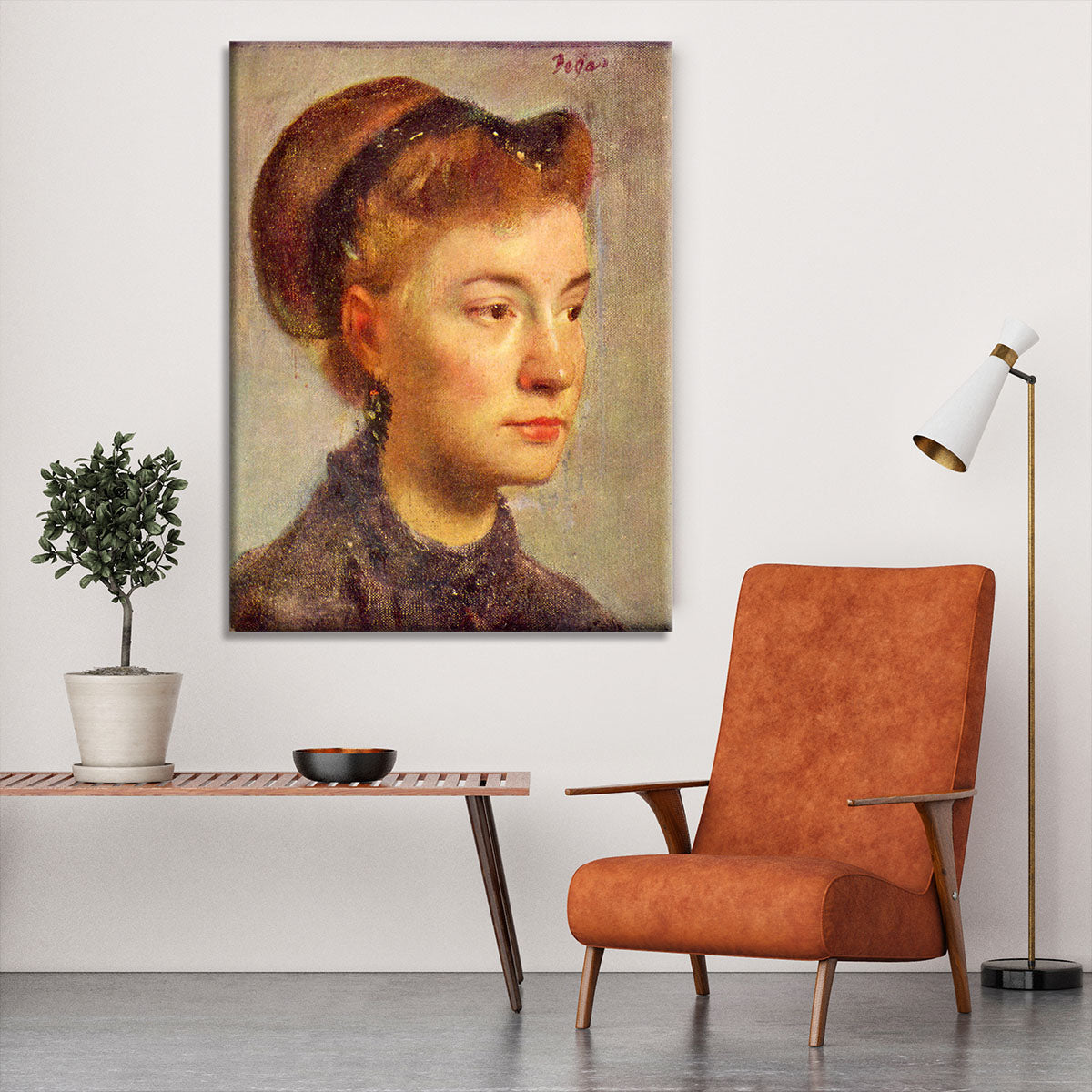 Portrait of a young Lady by Degas Canvas Print or Poster - Canvas Art Rocks - 6