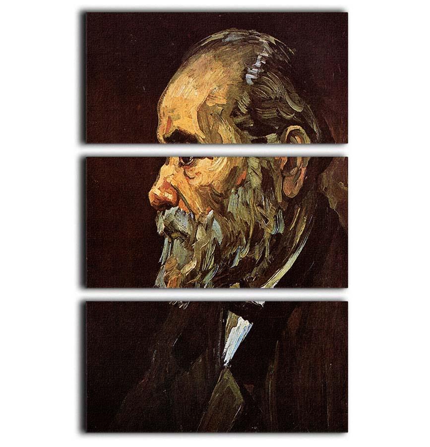 Portrait of an Old Man with Beard by Van Gogh 3 Split Panel Canvas Print - Canvas Art Rocks - 1