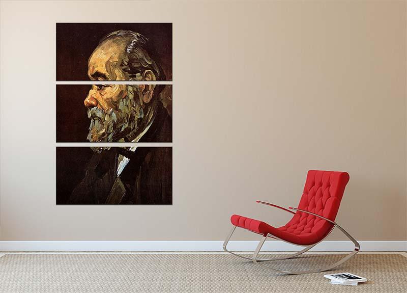 Portrait of an Old Man with Beard by Van Gogh 3 Split Panel Canvas Print - Canvas Art Rocks - 2