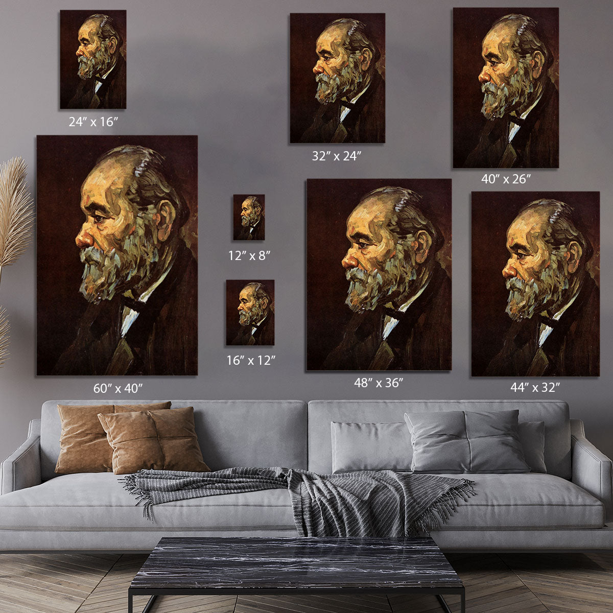 Portrait of an Old Man with Beard by Van Gogh Canvas Print or Poster - Canvas Art Rocks - 7