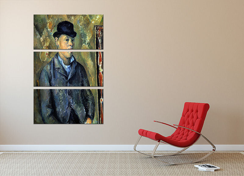 Portrait of his son Paul CÇzanne by Cezanne 3 Split Panel Canvas Print - Canvas Art Rocks - 2