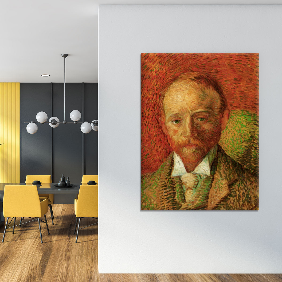 Portrait of the Art Dealer Alexander Reid by Van Gogh Canvas Print or Poster - Canvas Art Rocks - 4