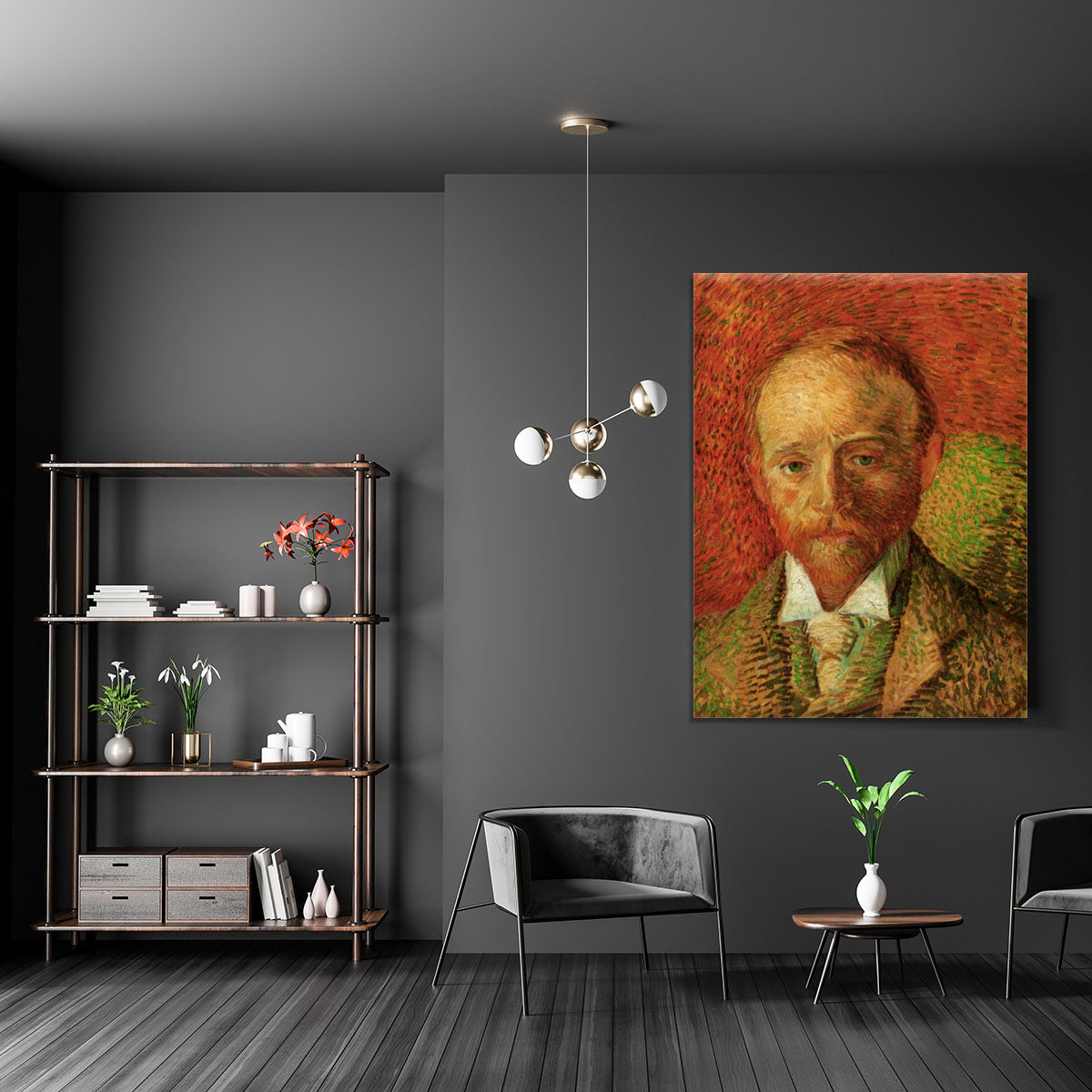 Portrait of the Art Dealer Alexander Reid by Van Gogh Canvas Print or Poster - Canvas Art Rocks - 5