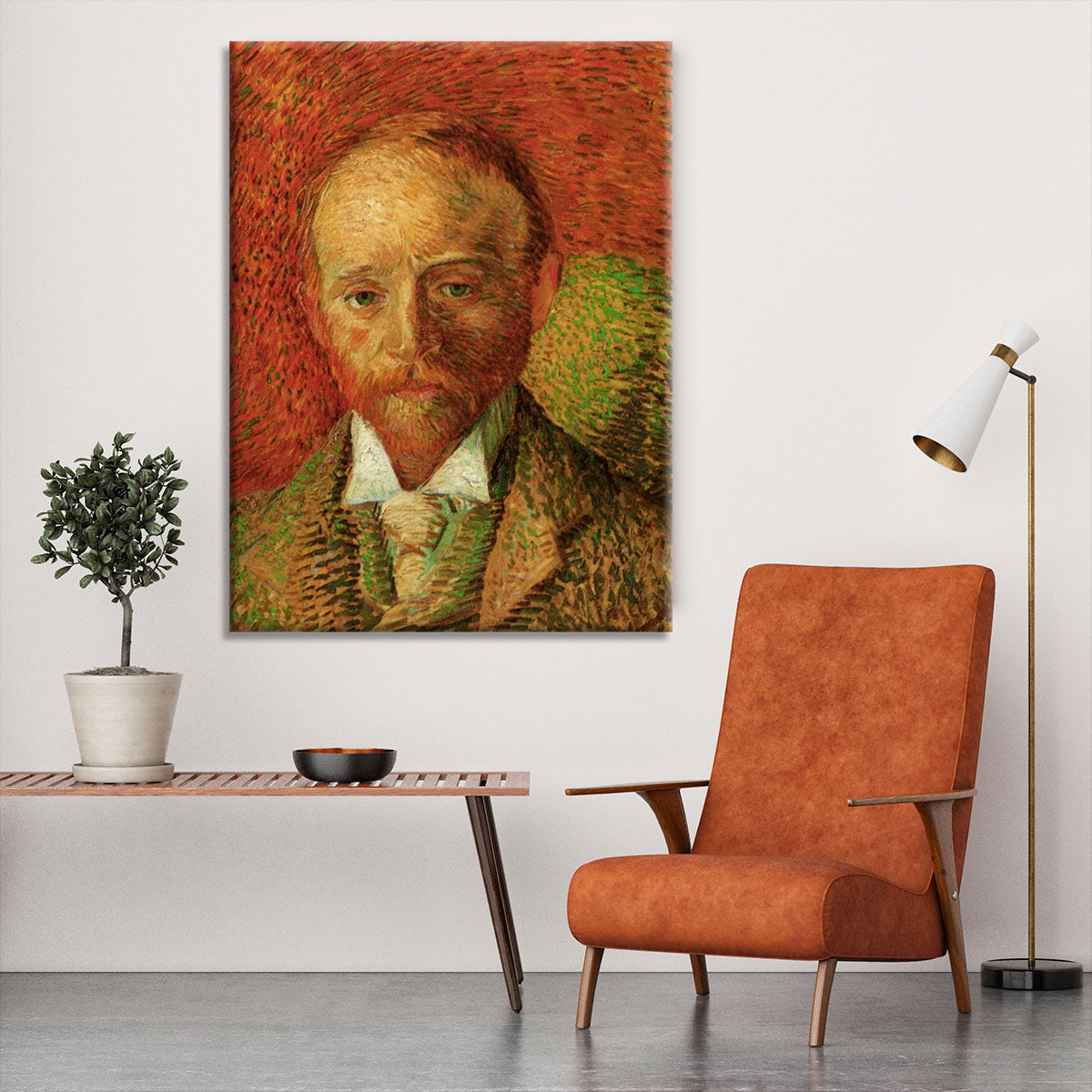 Portrait of the Art Dealer Alexander Reid by Van Gogh Canvas Print or Poster - Canvas Art Rocks - 6