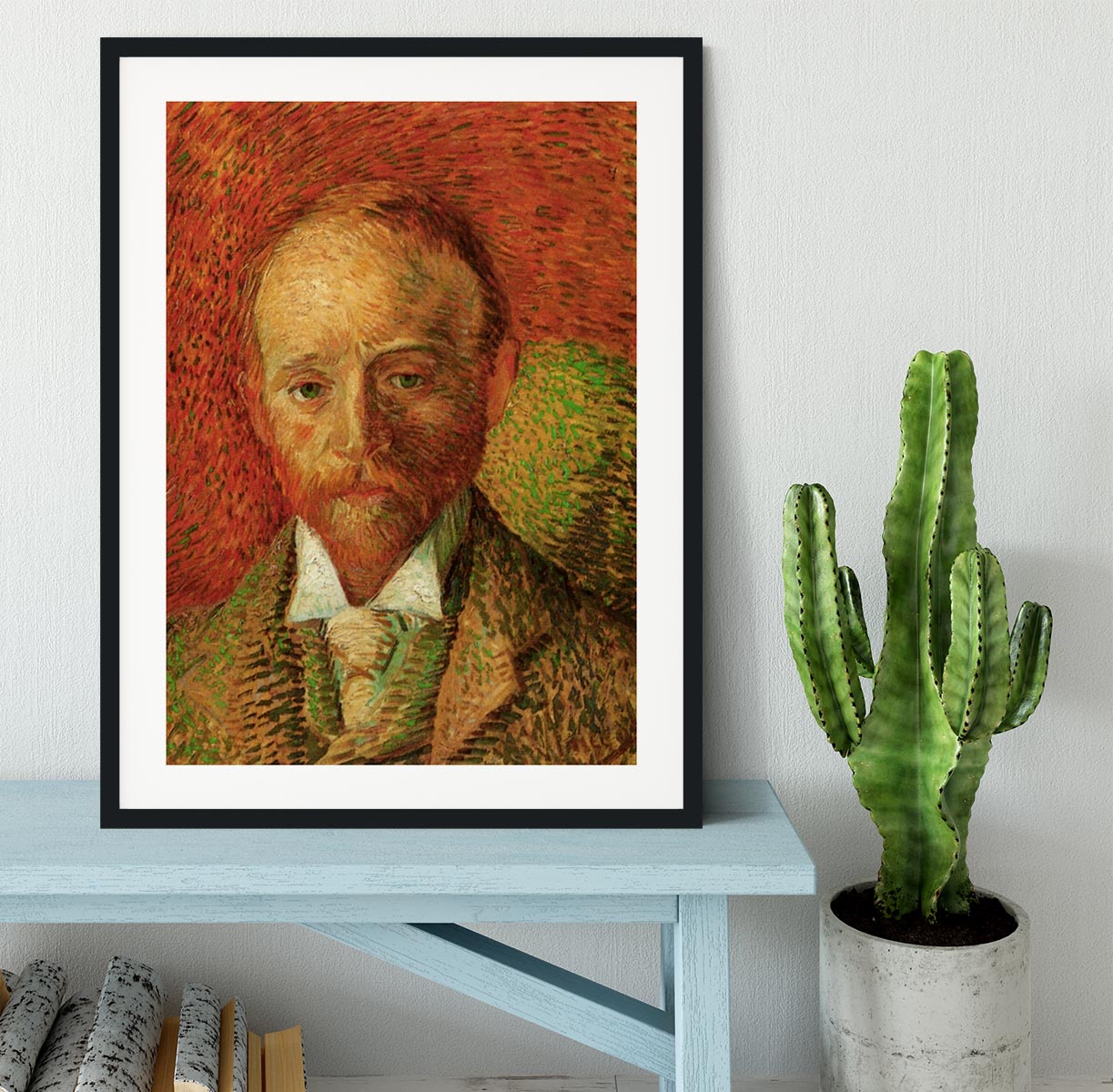 Portrait of the Art Dealer Alexander Reid by Van Gogh Framed Print - Canvas Art Rocks - 1