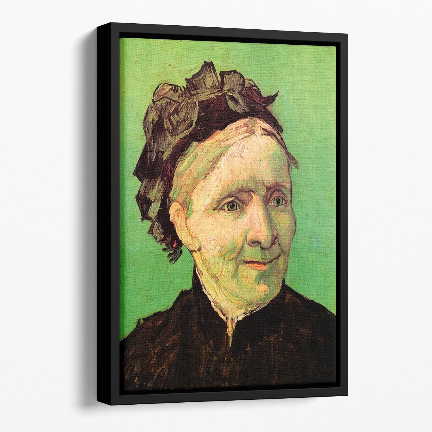 Portrait of the Artist's Mother by Van Gogh Floating Framed Canvas