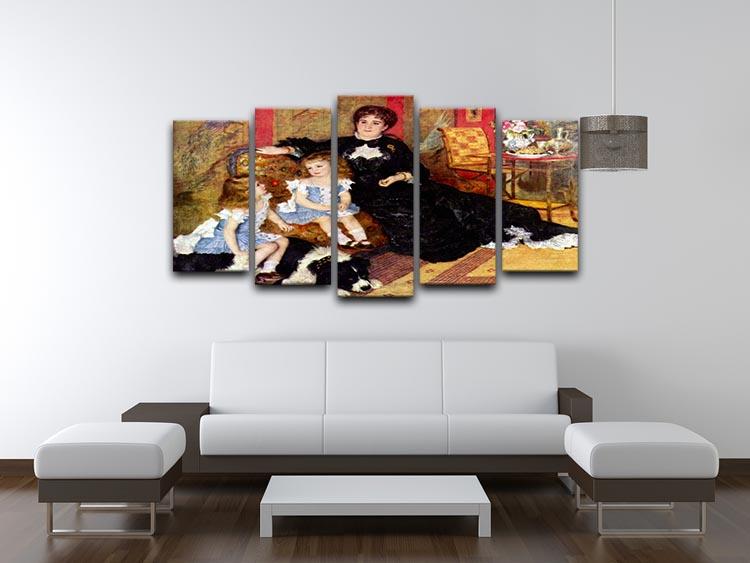 Portrait of the Mrs Charpentier and her children by Renoir 5 Split Panel Canvas - Canvas Art Rocks - 3