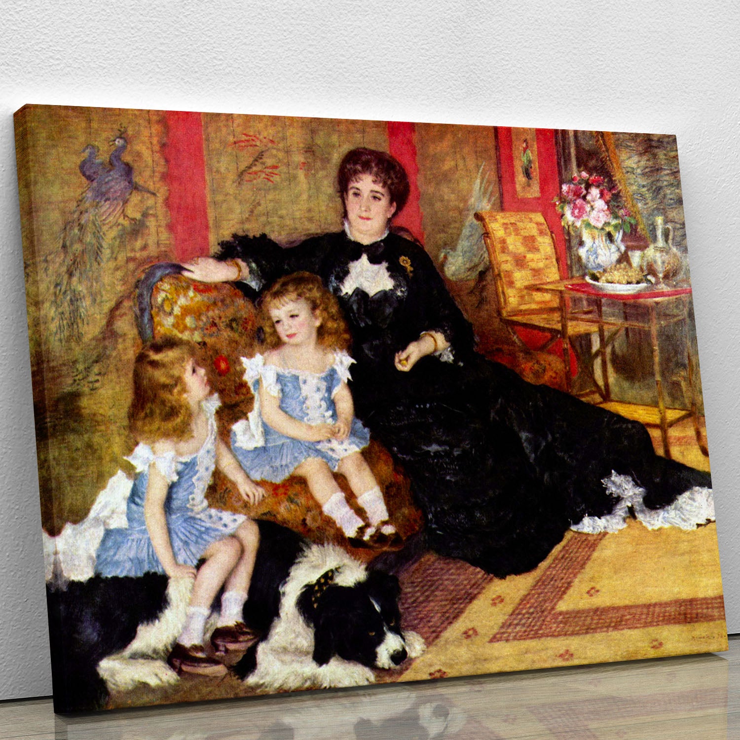 Portrait of the Mrs Charpentier and her children by Renoir Canvas Print or Poster - Canvas Art Rocks - 1