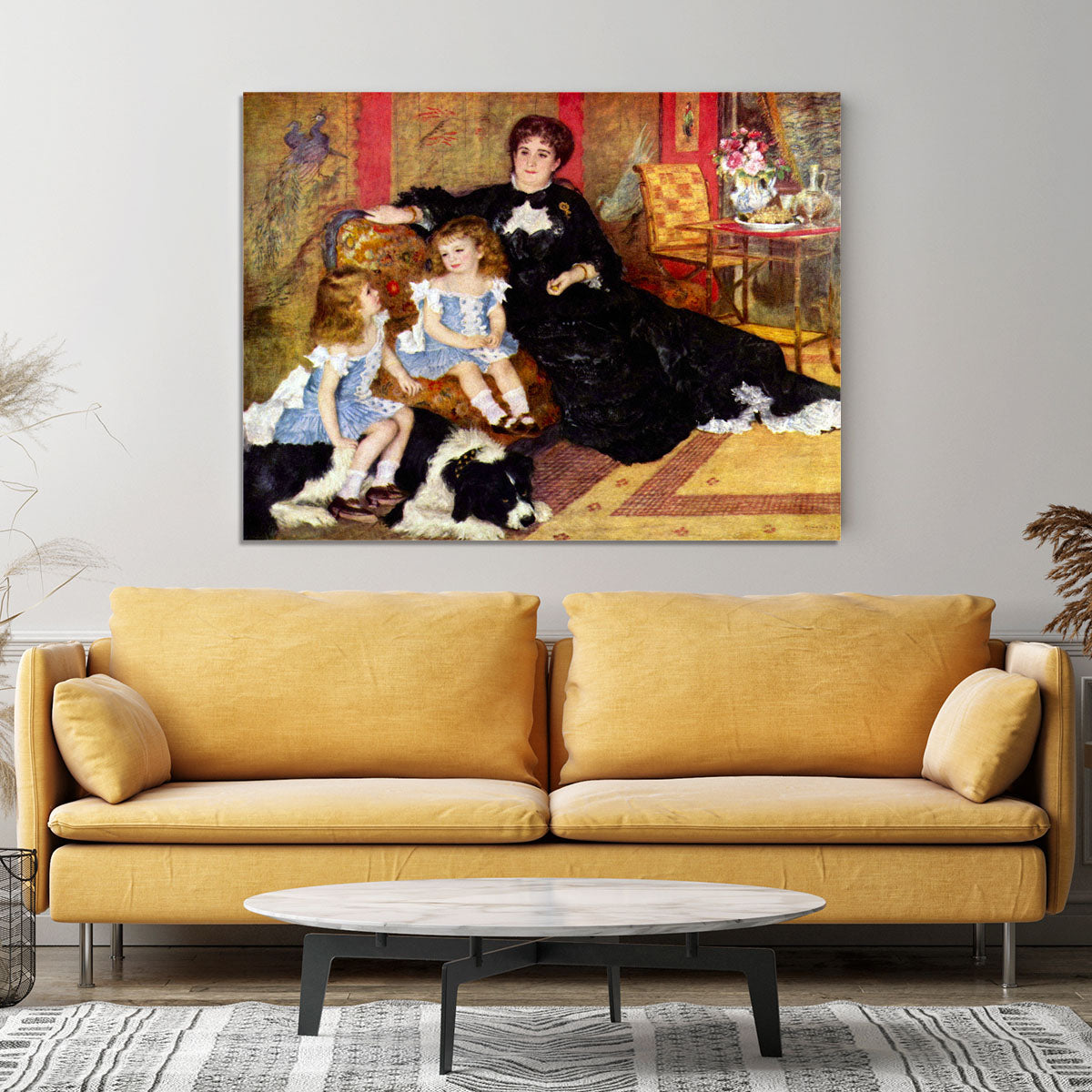 Portrait of the Mrs Charpentier and her children by Renoir Canvas Print or Poster - Canvas Art Rocks - 4