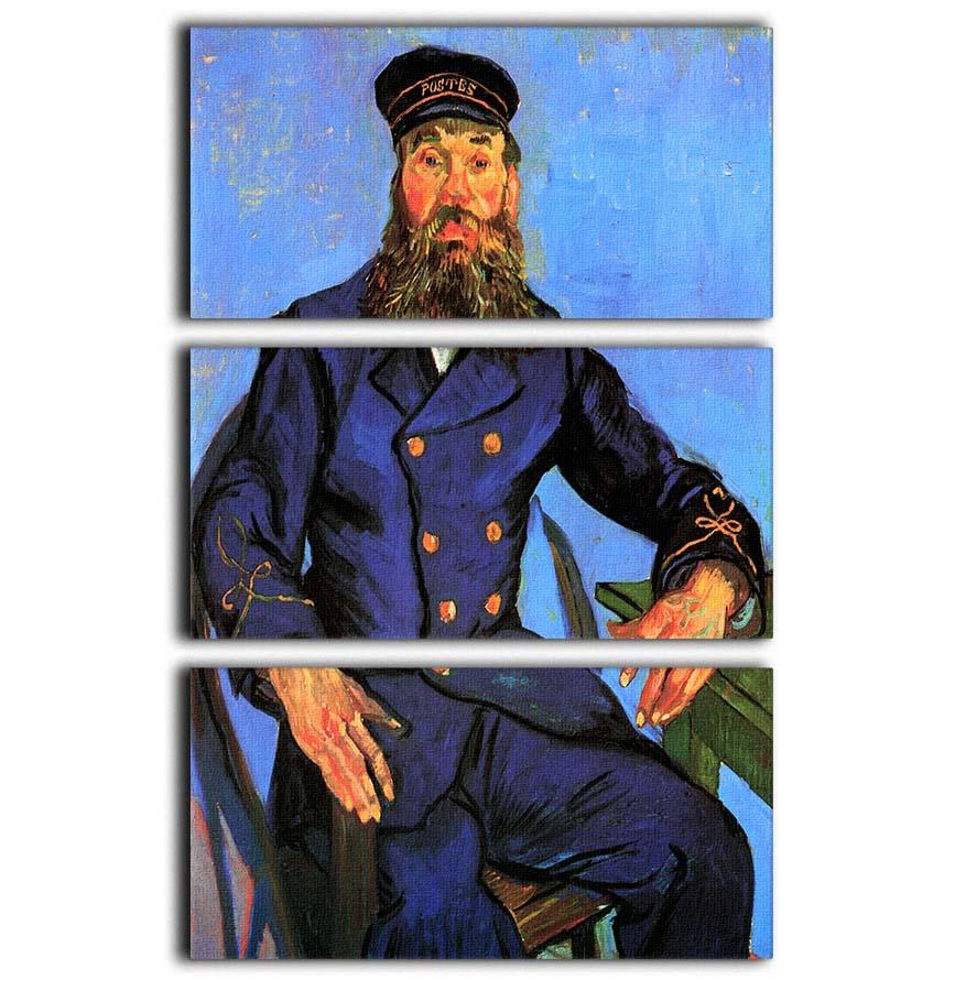 Portrait of the Postman Joseph Roulin by Van Gogh 3 Split Panel Canvas Print - Canvas Art Rocks - 1