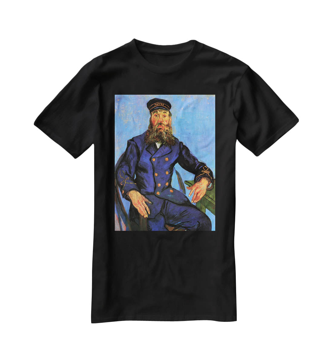 Portrait of the Postman Joseph Roulin by Van Gogh T-Shirt - Canvas Art Rocks - 1