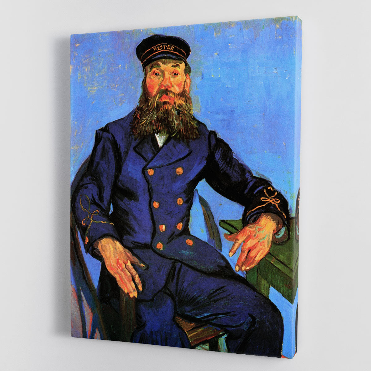 Portrait of the Postman Joseph Roulin by Van Gogh Canvas Print or Poster - Canvas Art Rocks - 1