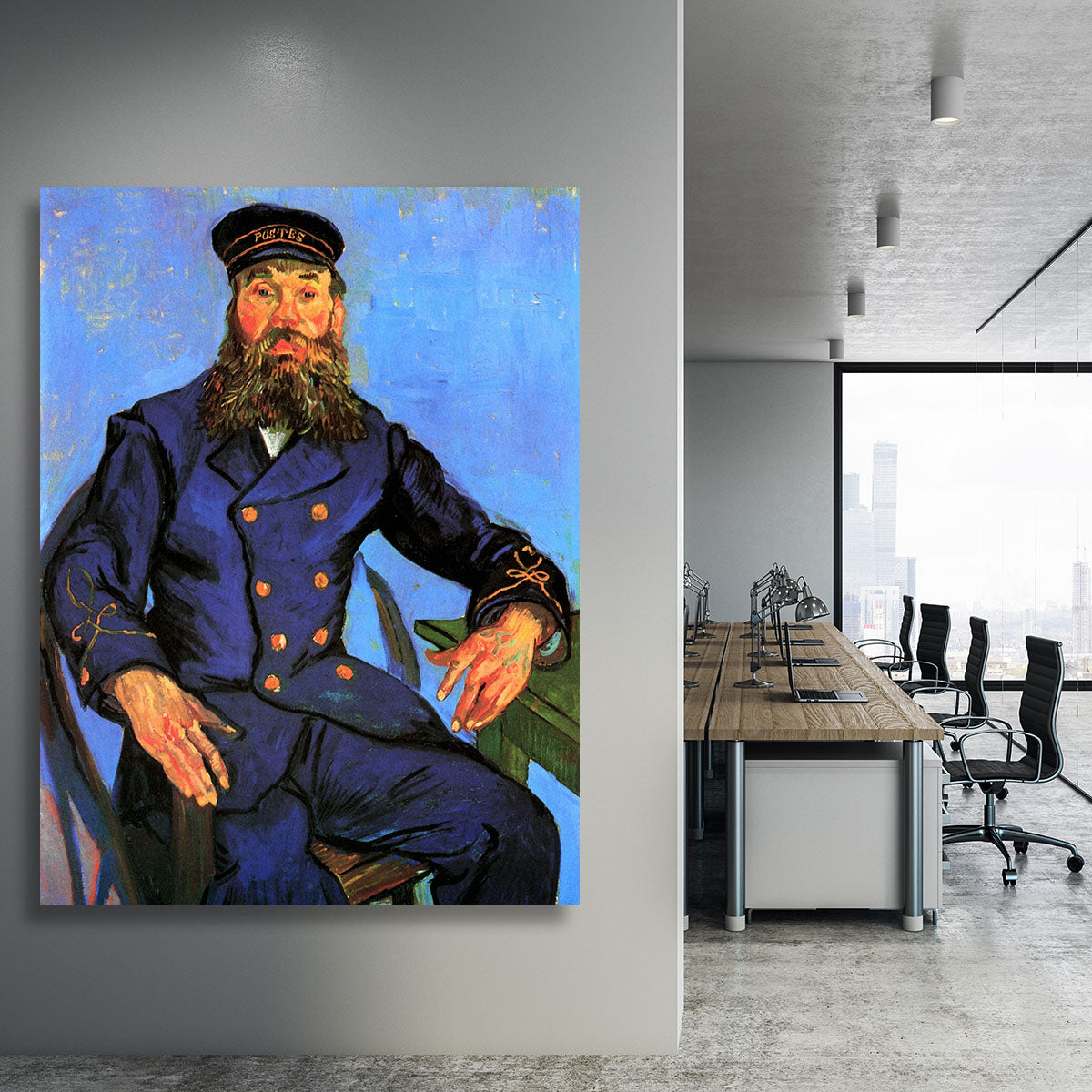 Portrait of the Postman Joseph Roulin by Van Gogh Canvas Print or Poster - Canvas Art Rocks - 3