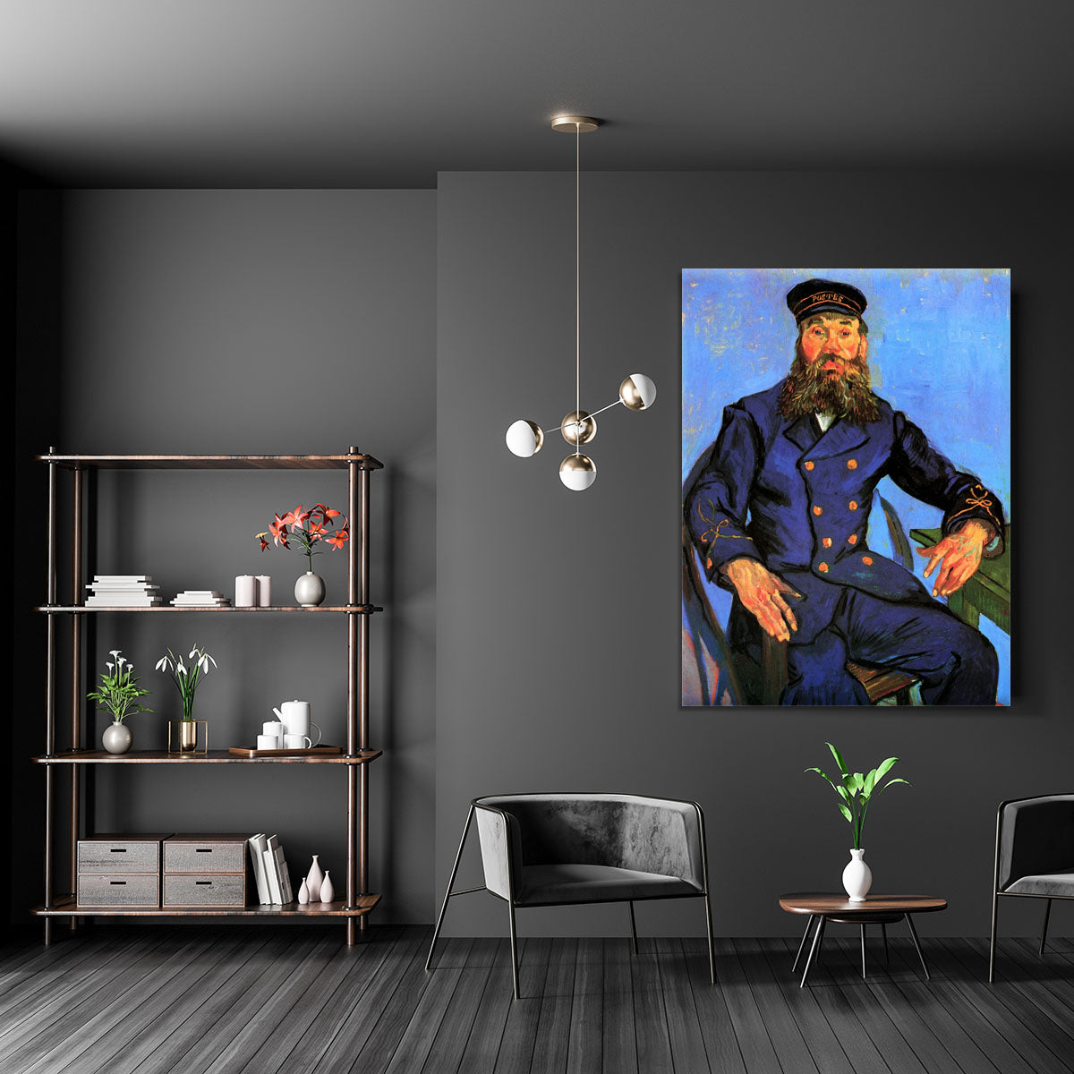 Portrait of the Postman Joseph Roulin by Van Gogh Canvas Print or Poster - Canvas Art Rocks - 5