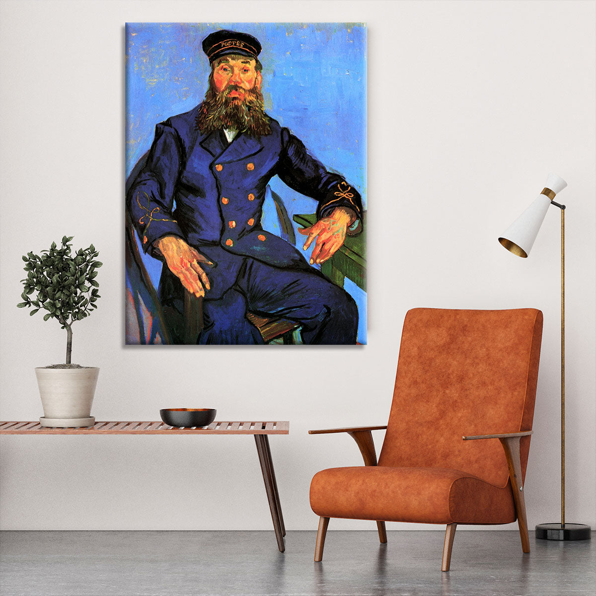 Portrait of the Postman Joseph Roulin by Van Gogh Canvas Print or Poster - Canvas Art Rocks - 6