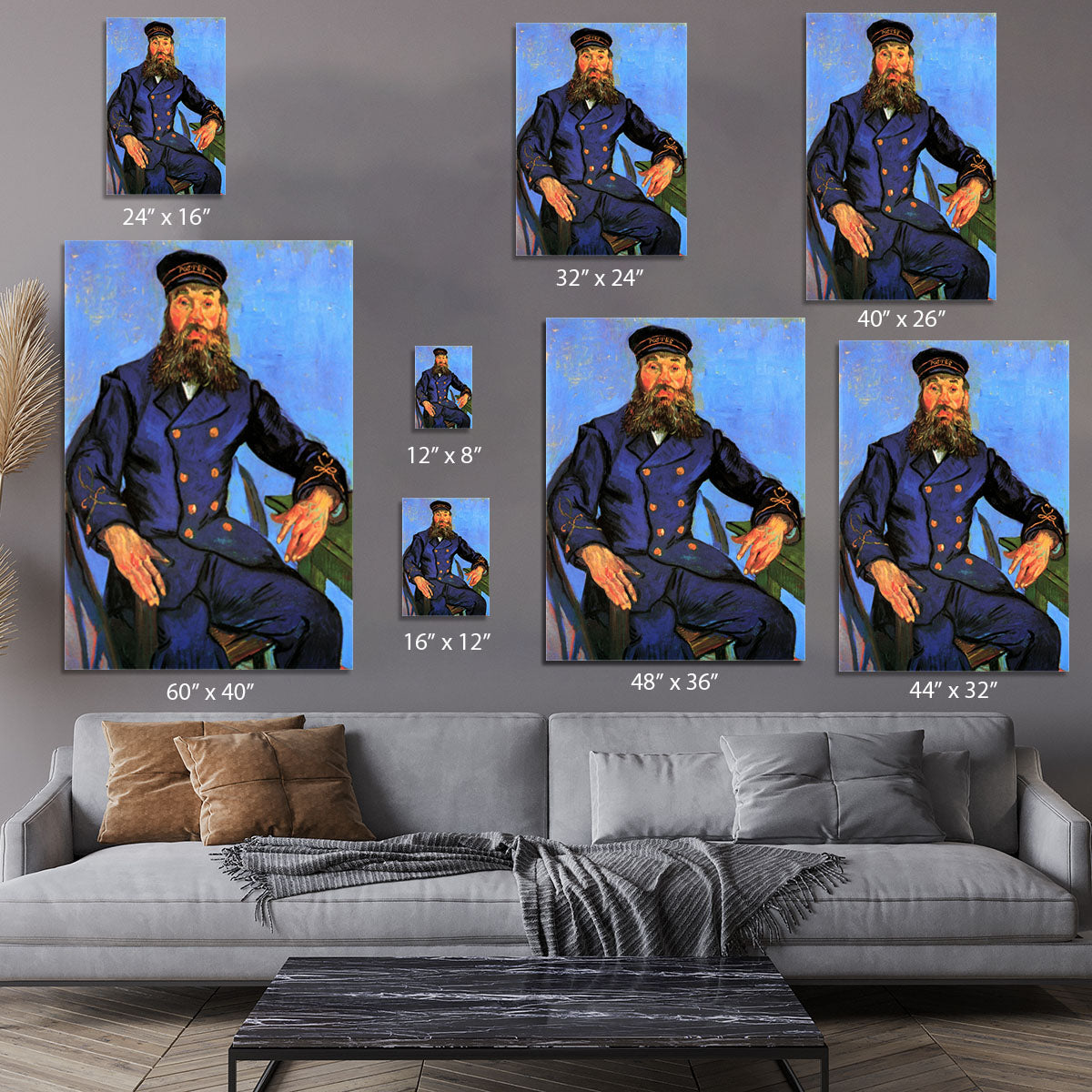 Portrait of the Postman Joseph Roulin by Van Gogh Canvas Print or Poster - Canvas Art Rocks - 7