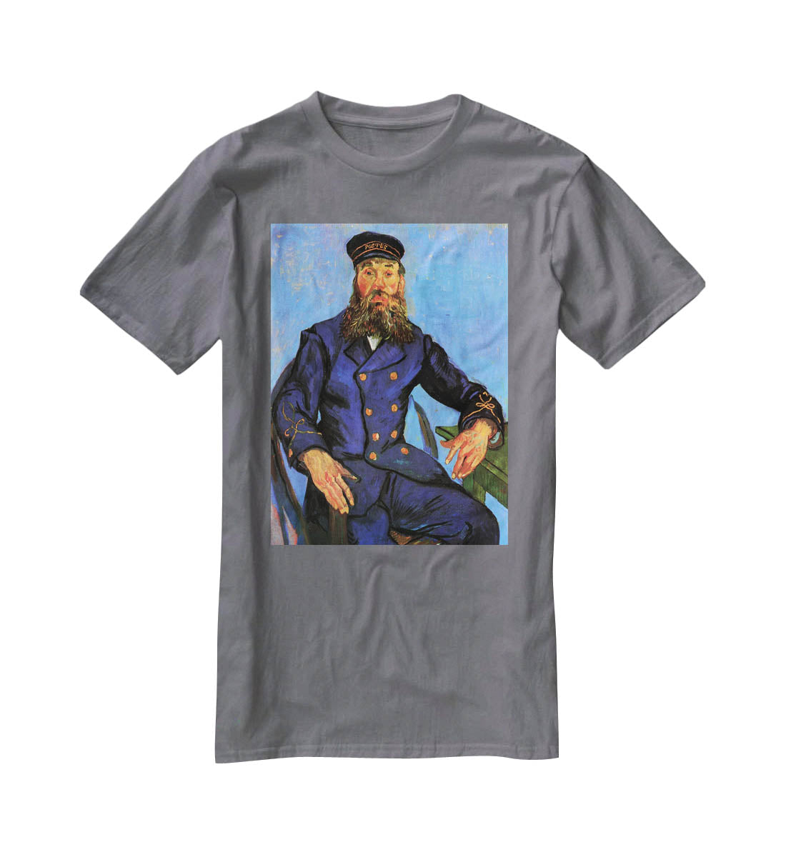 Portrait of the Postman Joseph Roulin by Van Gogh T-Shirt - Canvas Art Rocks - 3