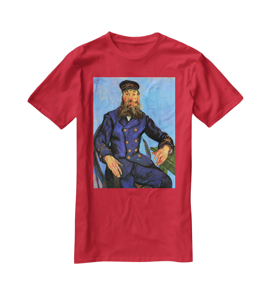 Portrait of the Postman Joseph Roulin by Van Gogh T-Shirt - Canvas Art Rocks - 4