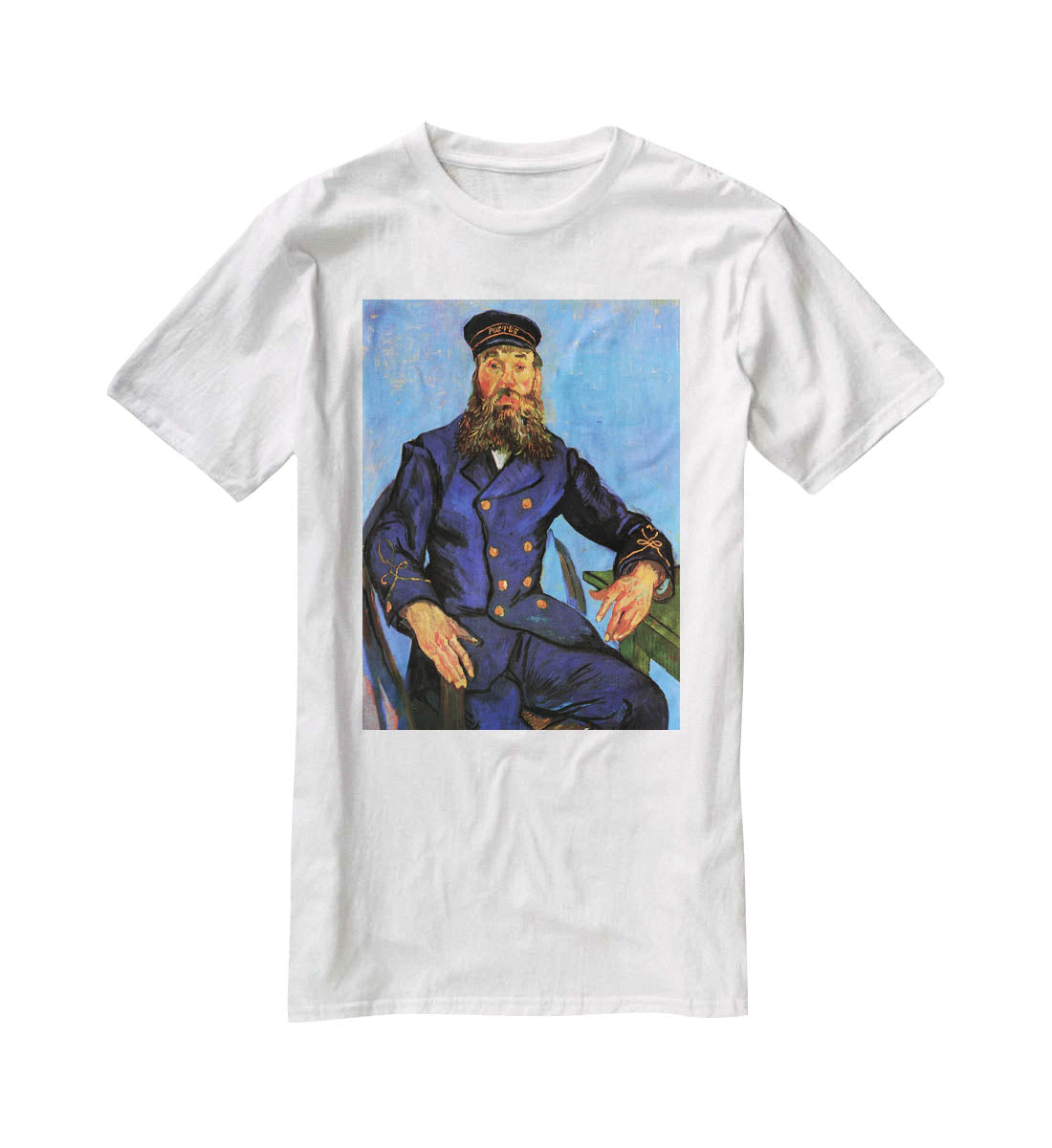 Portrait of the Postman Joseph Roulin by Van Gogh T-Shirt - Canvas Art Rocks - 5