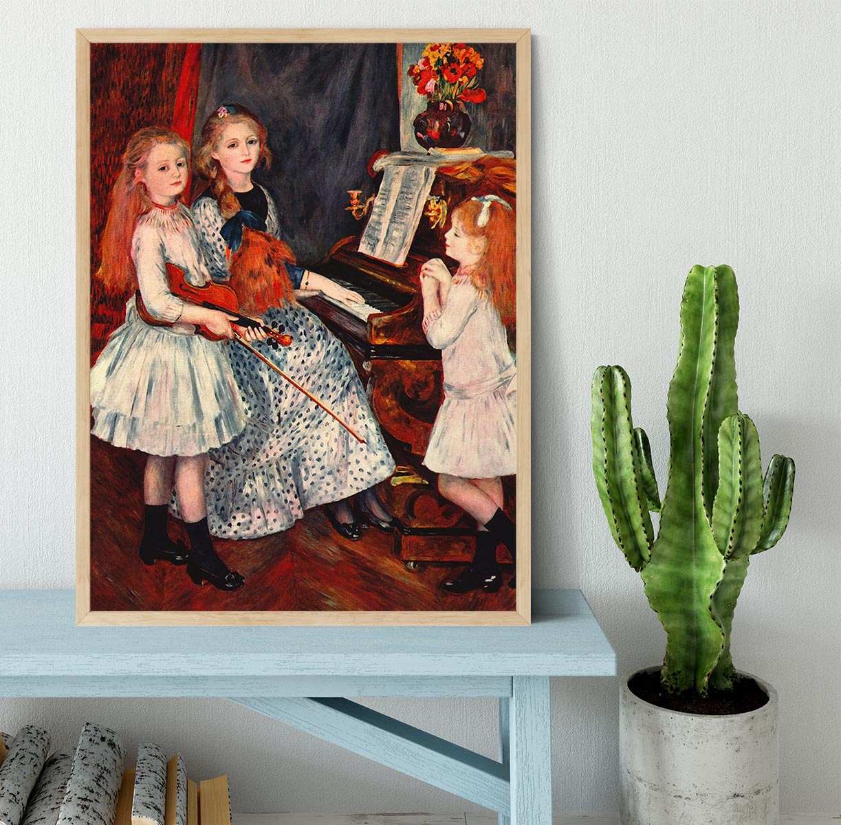 Portrait of the daughter of Catulle Mendes by Renoir Framed Print - Canvas Art Rocks - 4