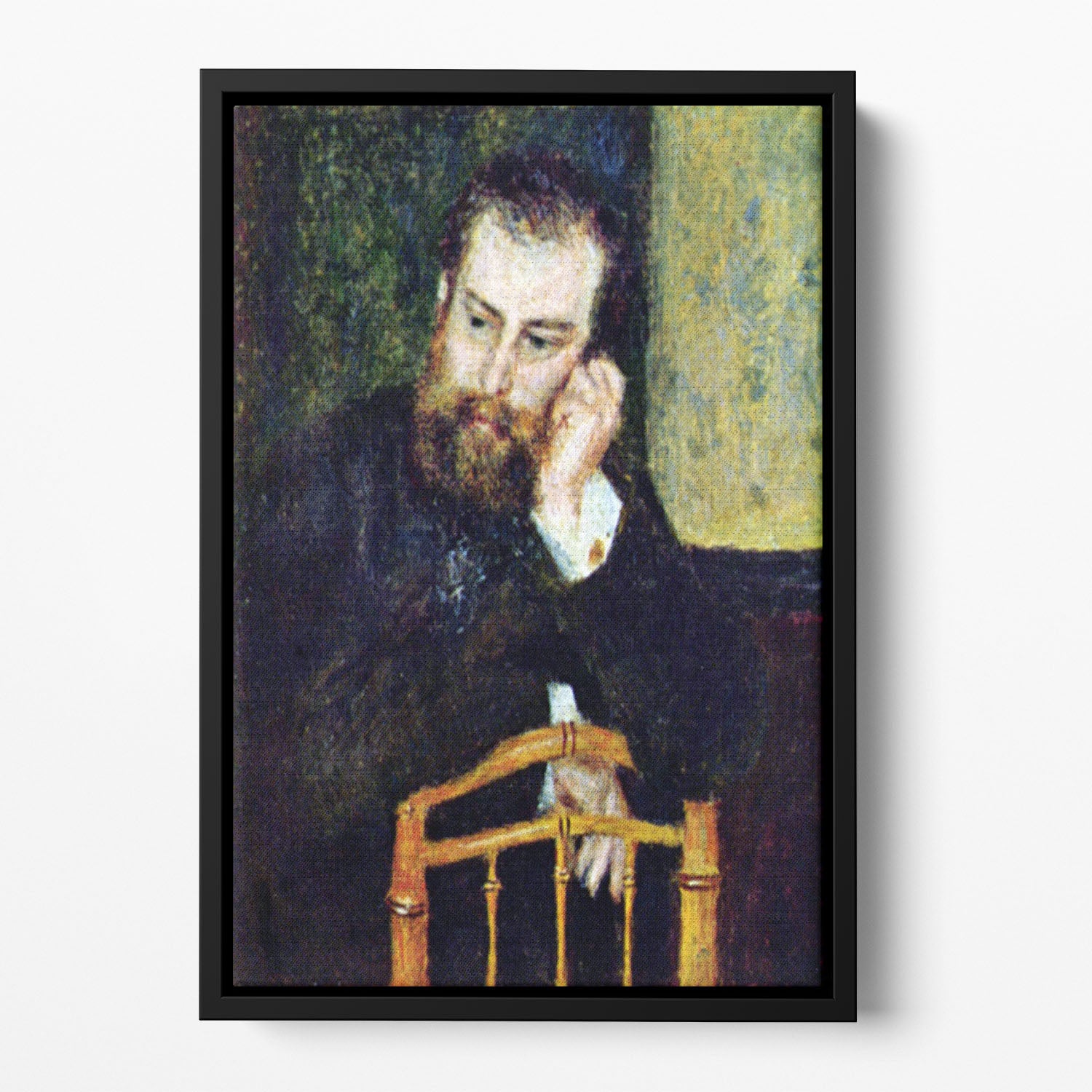 Portrait of the painter Alfred Sisley 1 by Renoir Floating Framed Canvas