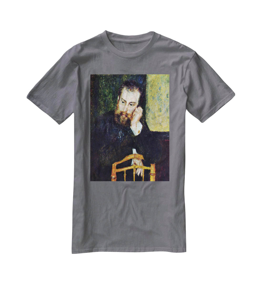 Portrait of the painter Alfred Sisley 1 by Renoir T-Shirt - Canvas Art Rocks - 3