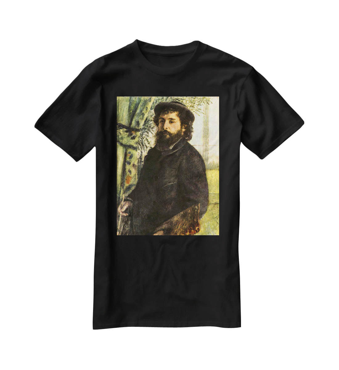 Portrait of the painter Claude Monet by Renoir T-Shirt - Canvas Art Rocks - 1