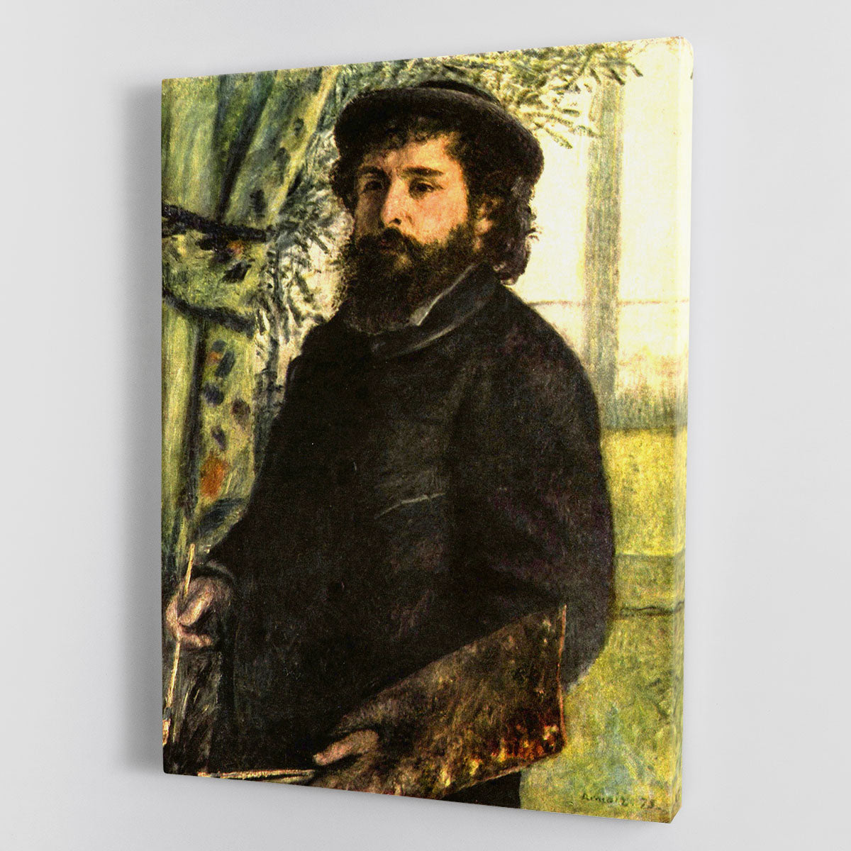 Portrait of the painter Claude Monet by Renoir Canvas Print or Poster - Canvas Art Rocks - 1