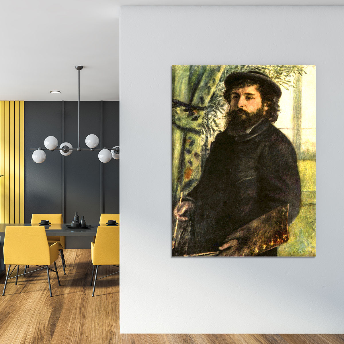 Portrait of the painter Claude Monet by Renoir Canvas Print or Poster - Canvas Art Rocks - 4