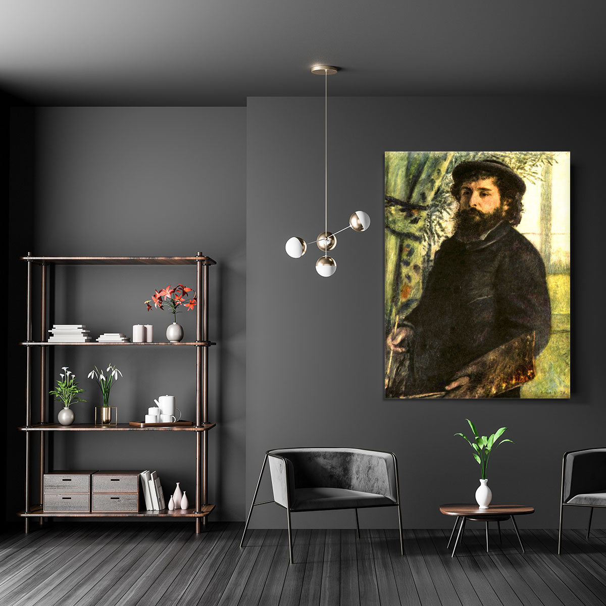 Portrait of the painter Claude Monet by Renoir Canvas Print or Poster - Canvas Art Rocks - 5