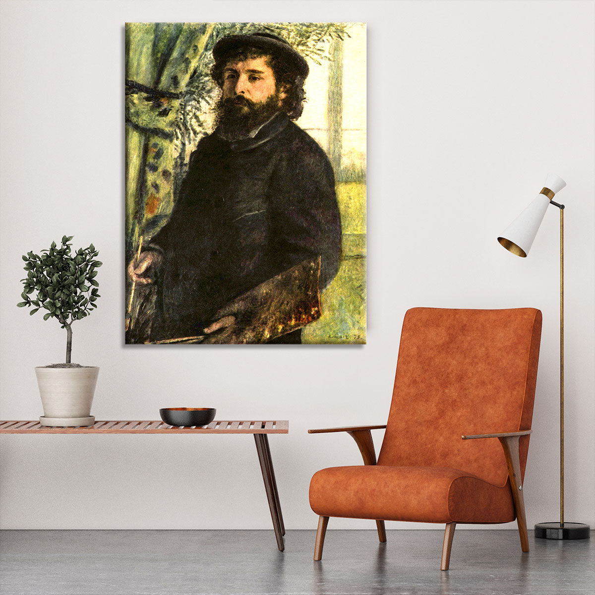 Portrait of the painter Claude Monet by Renoir Canvas Print or Poster - Canvas Art Rocks - 6