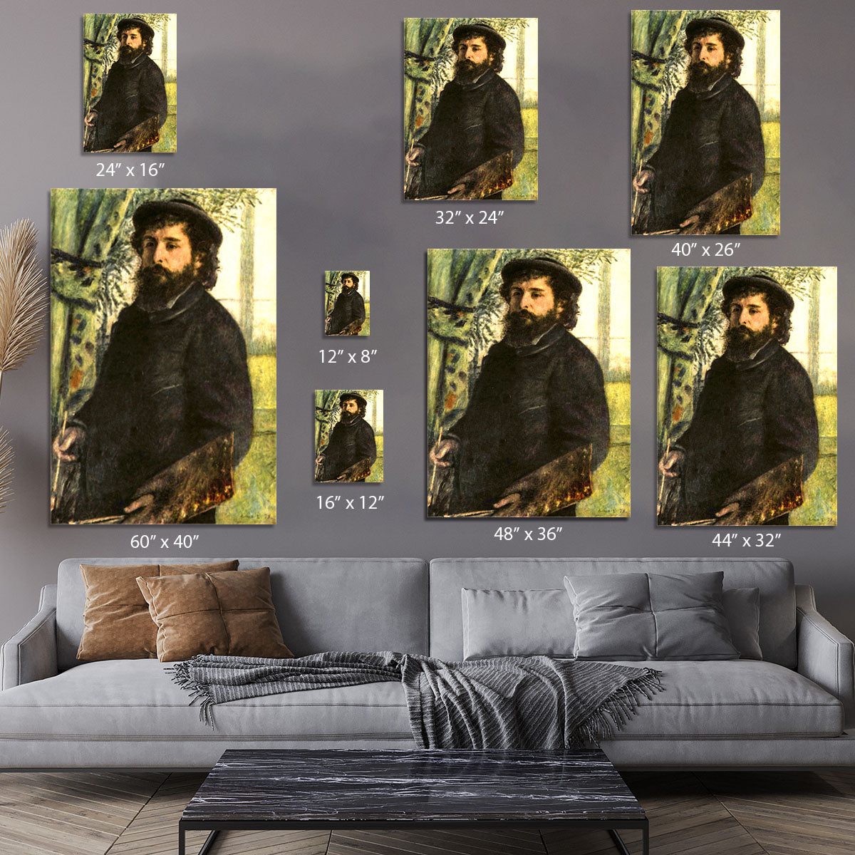 Portrait of the painter Claude Monet by Renoir Canvas Print or Poster - Canvas Art Rocks - 7