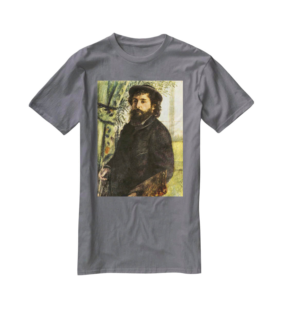 Portrait of the painter Claude Monet by Renoir T-Shirt - Canvas Art Rocks - 3