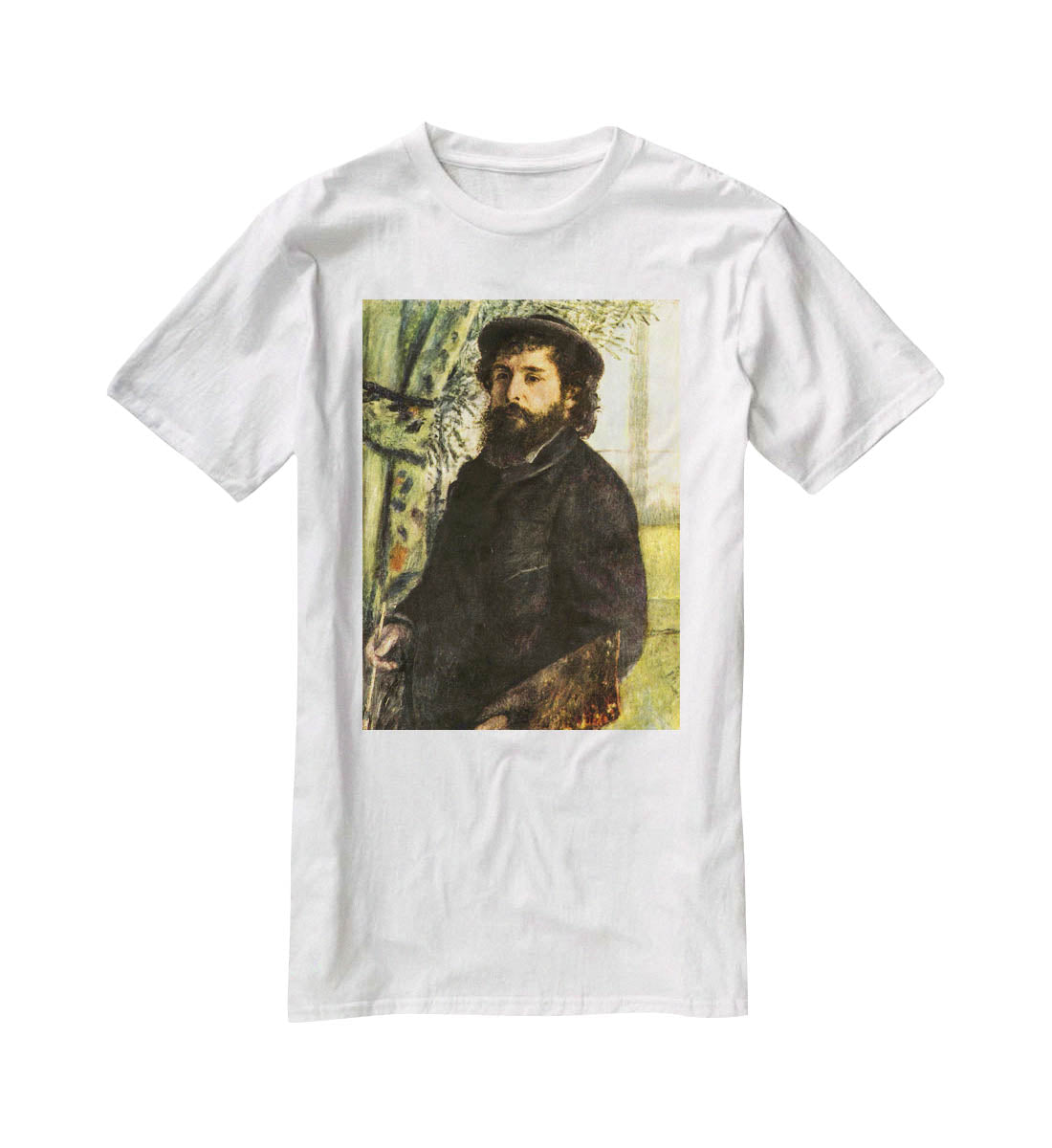Portrait of the painter Claude Monet by Renoir T-Shirt - Canvas Art Rocks - 5